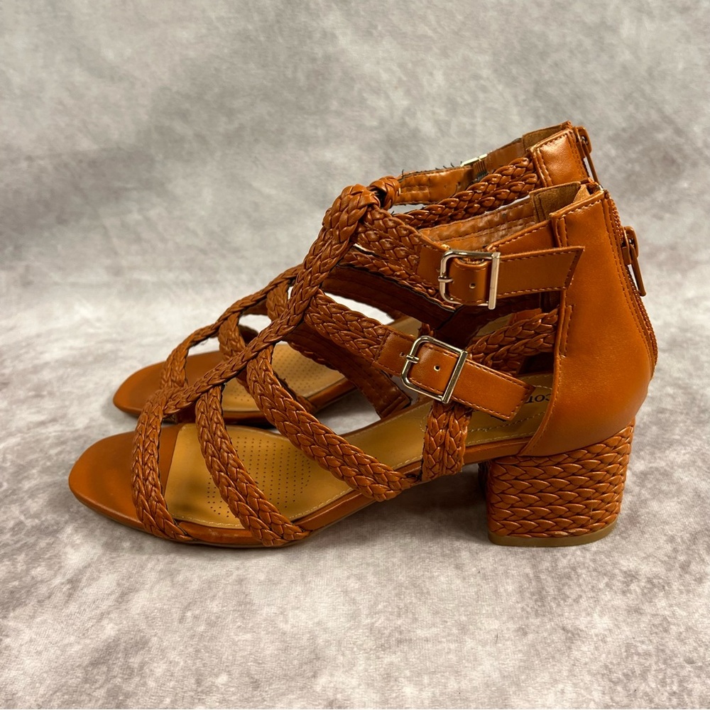 Comfortveiw Sandal Shoes Womens 8.5 WW Gladiator Buckle Heels - Picture 2 of 10